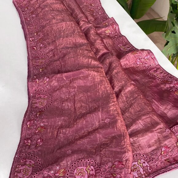 SILK EMBROIDERY SAREE - Picture 14 of 14